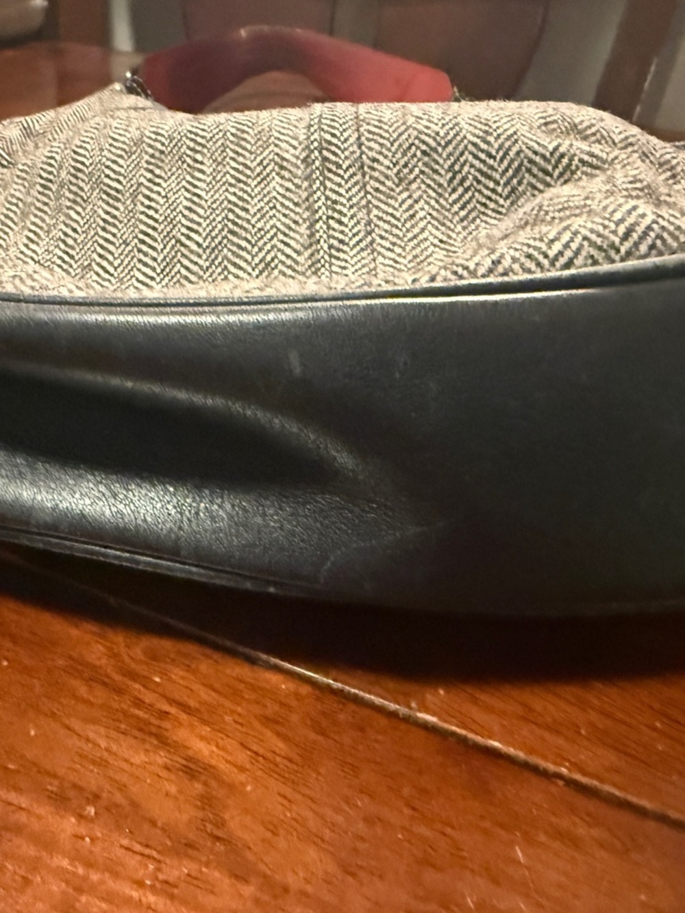 Vintage Y2K Coach Herringbone Tweed Hobo Bag - Style G047-147 - Picture 6 of 8